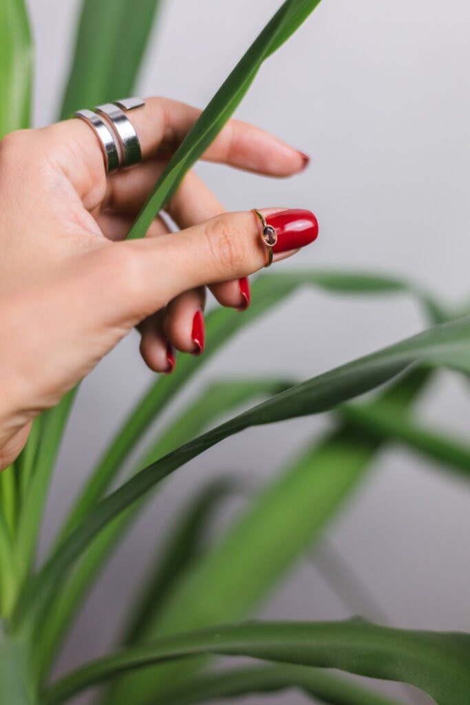 Red and Black Acrylic Nails